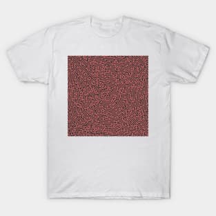 Circular Spiral Turing Pattern (Rose Gold) T-Shirt